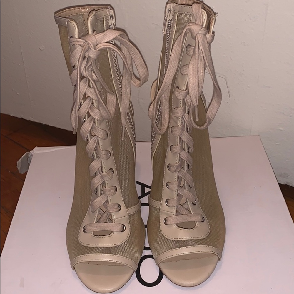 Aldo Coraline nude high heel bootie
